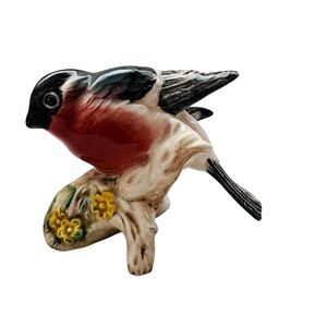 Vintage Beswick Porcelain Bird Bullfinch Figurine